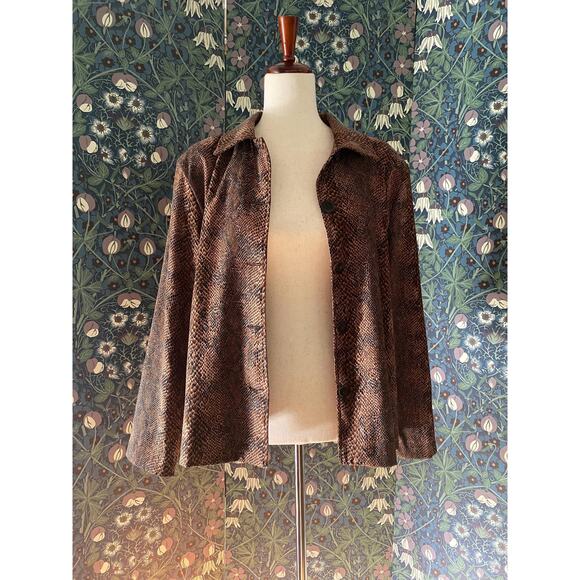 Vintage snake print light jacket, size M - Picture 2 of 7